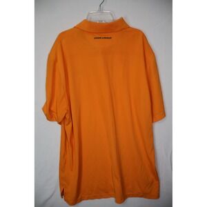 Under Armour Mens HeatGear Polo Shirt Orange Short Sleeve Athletic Golf XL